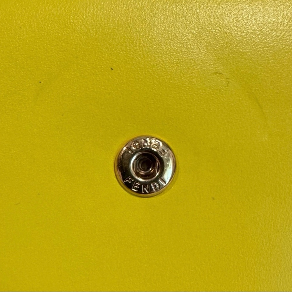 Fendi Yellow Wallet with Gold Logo - Picture 14 of 16
